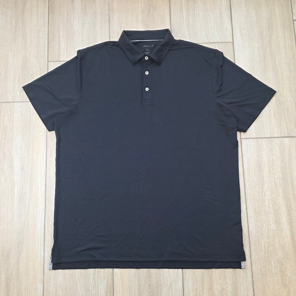 johnnie-O Performance Polo Shirt Mens XL Black Stretch Golf Short Sleeve